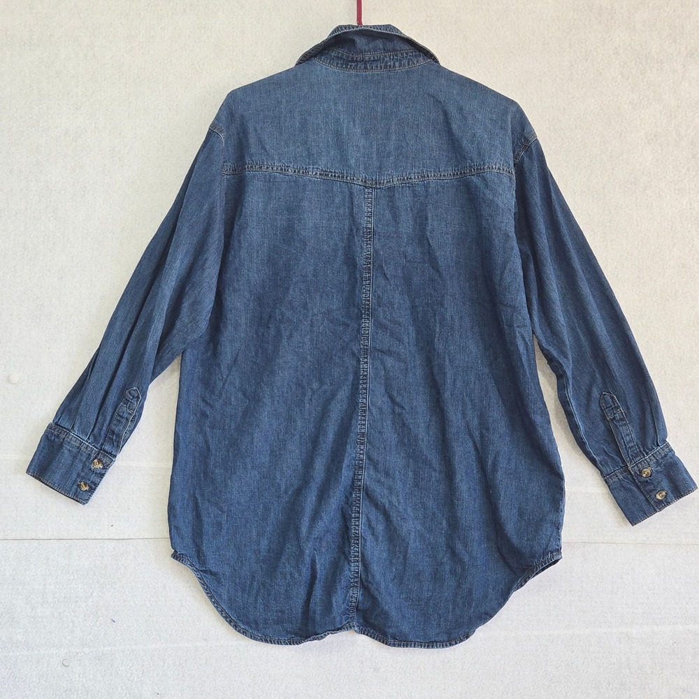 Sofia Jeans by Sofia Vergara Womens Denim Shirt Blue Cotton Button Up Small 4-6 - Picture 5 of 11